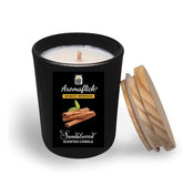 Sandalwood Scented Candle in Black Glass – Bold & Luxurious Aroma